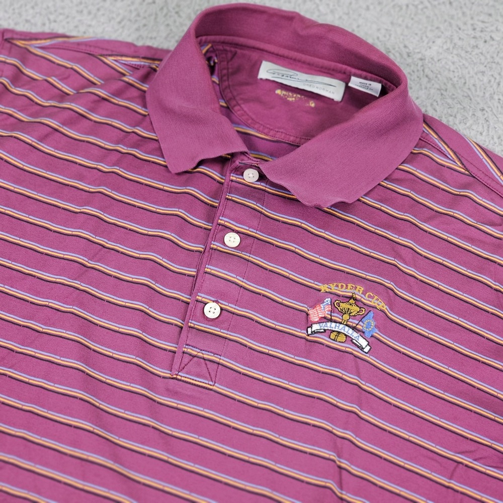 Ryder Cup Valhalla Shirt Mens Large Golf Polo USA Europe Greg Norman 2024 Event